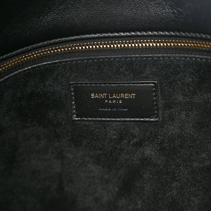Saint Laurent Pony Hair Nappa Leopard Print Le 5 A 7 Bea Tote Earth Black 6 of 10