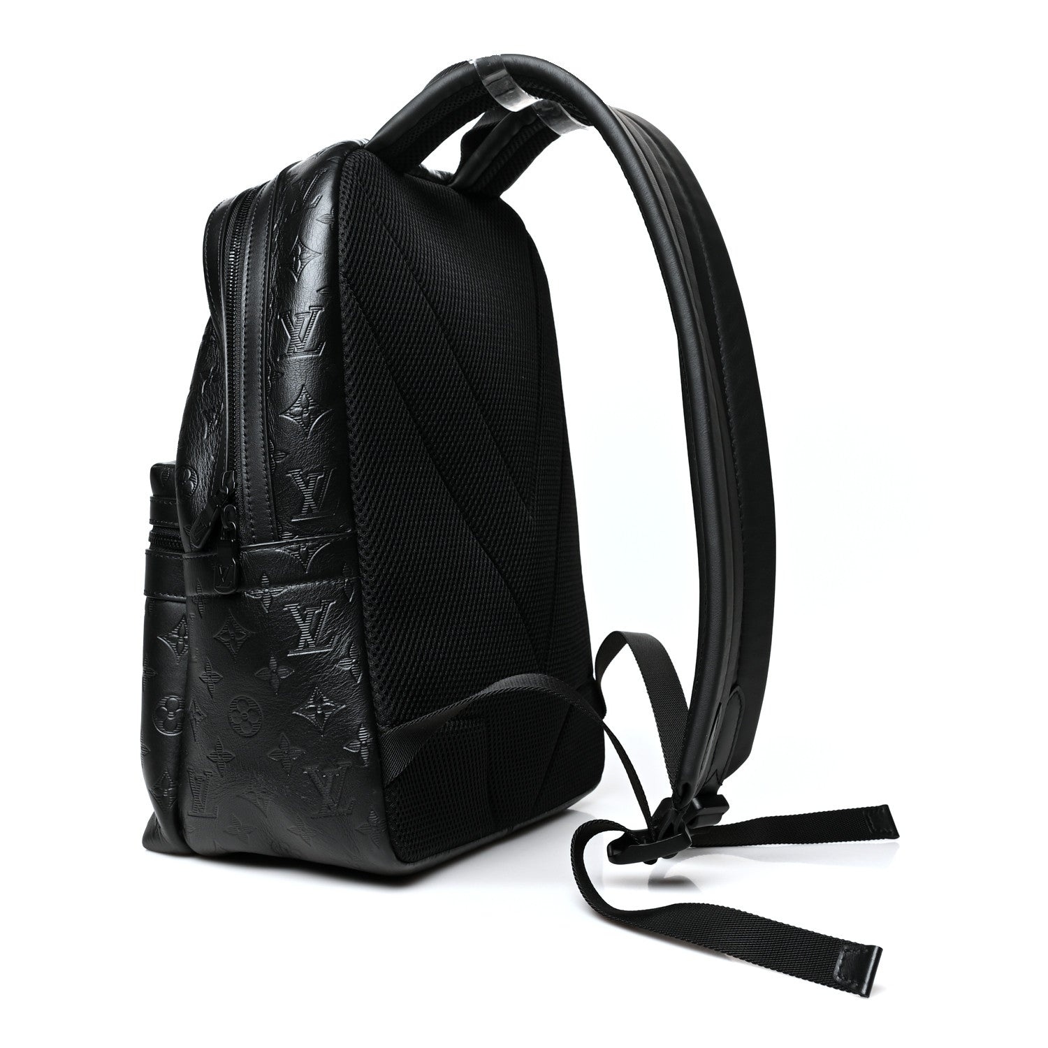 Louis Vuitton Calfskin Monogram Shadow Sprinter Backpack Black 2 of 9