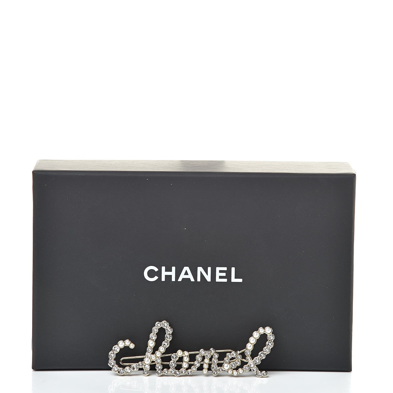Chanel Metal Glass Swirling Pearls Hair Clip Gold 4 of 4