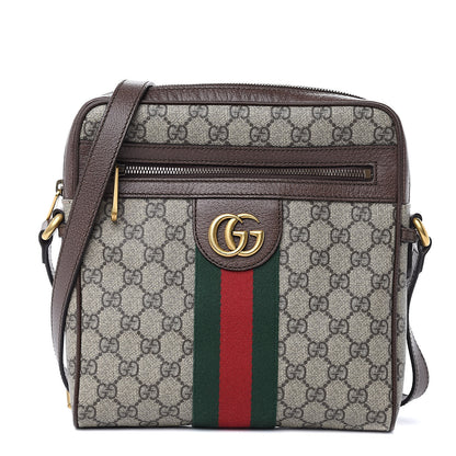 Gucci GG Supreme Monogram Web Small Ophidia Messenger Bag Brown 1 of 10