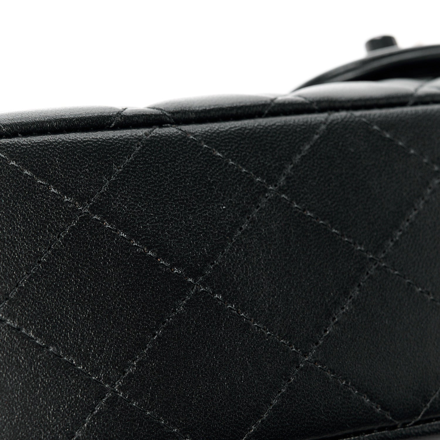 Chanel Lambskin Quilted Medium Double Flap So Black 14 of 15