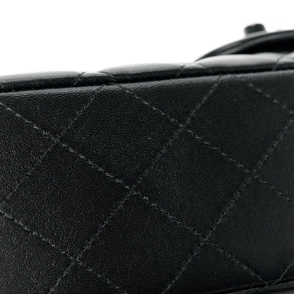 Chanel Lambskin Quilted Medium Double Flap So Black 14 of 15