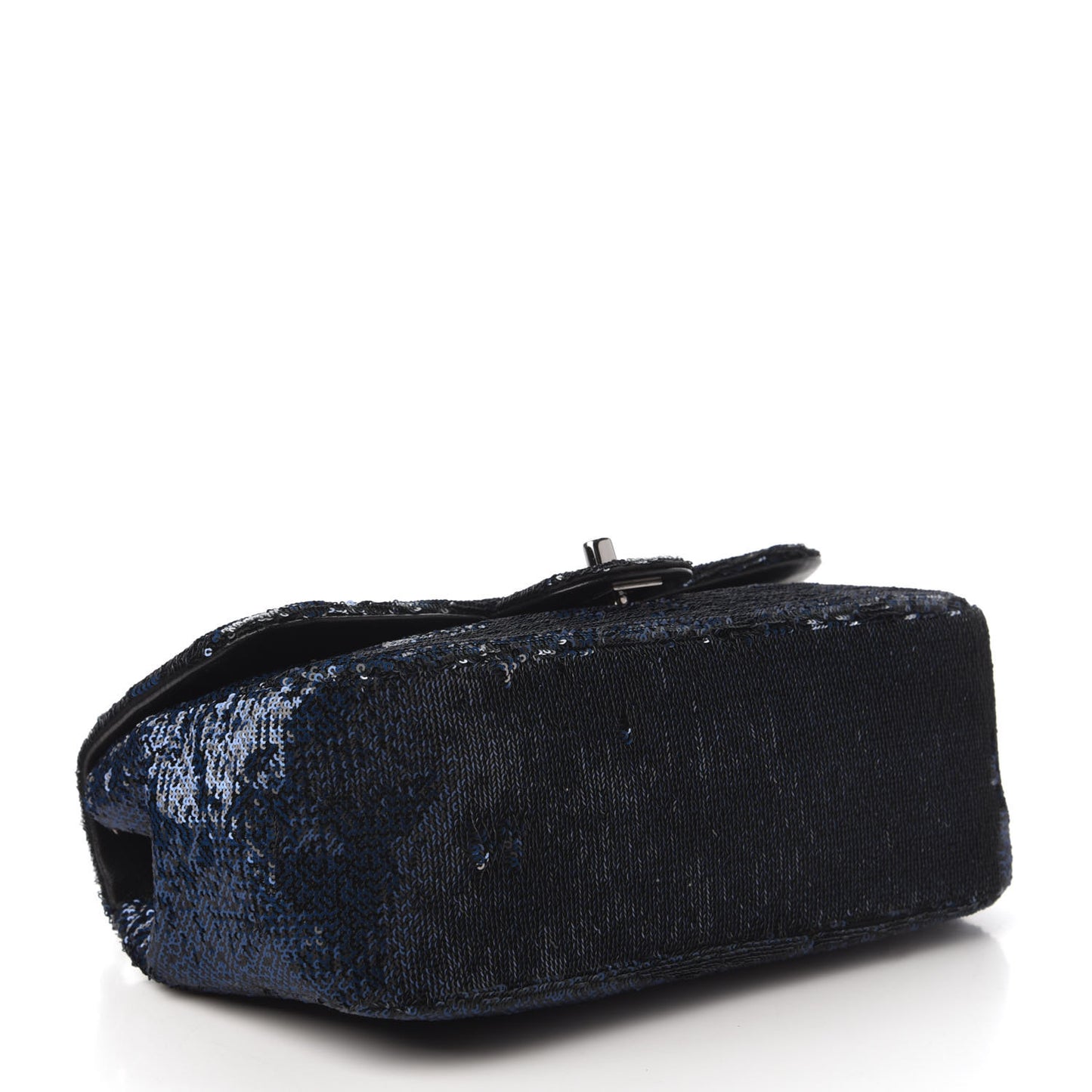 Sequin Small Single Flap Blue Black