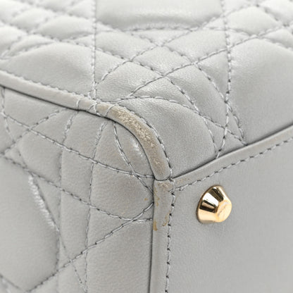 Christian Dior Metallic Lambskin Cannage Mini Lady Dior Grey 11 of 16