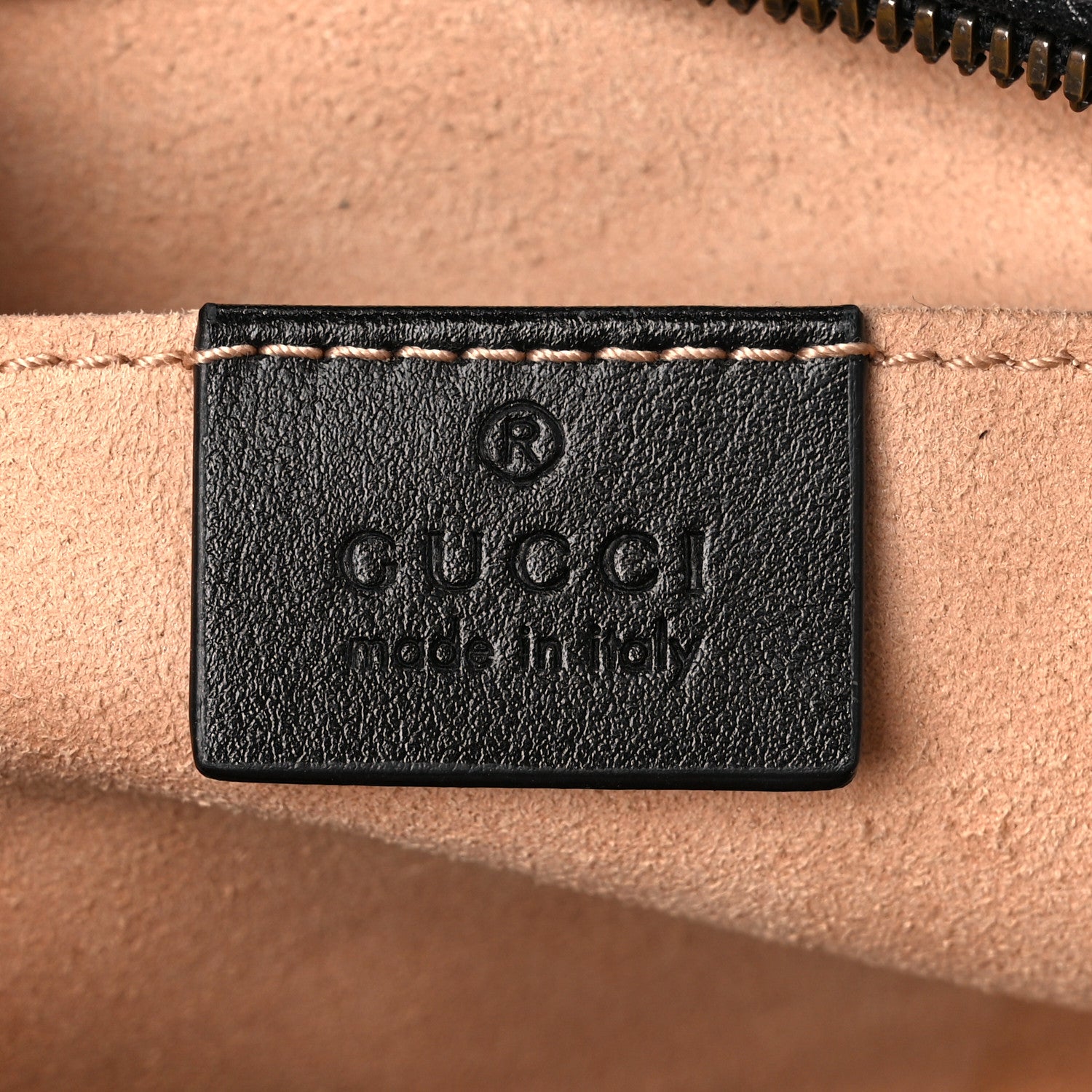 Gucci Calfskin Matelasse Small GG Marmont Chain Shoulder Bag Black 6 of 11