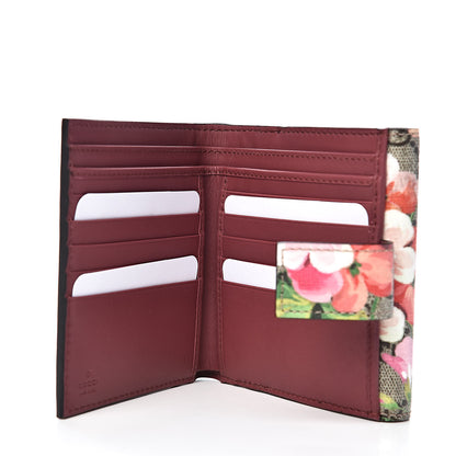 Gucci GG Supreme Monogram Blooms French Flap Wallet Beige Multicolor Dry Rose 5 of 8
