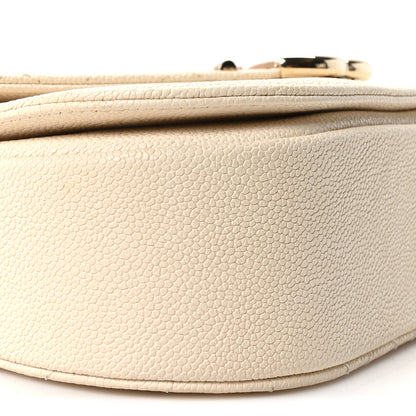 Chanel Grained Calfskin Quilted Medium Cuba Top Handle Flap Ivory 8 of 9