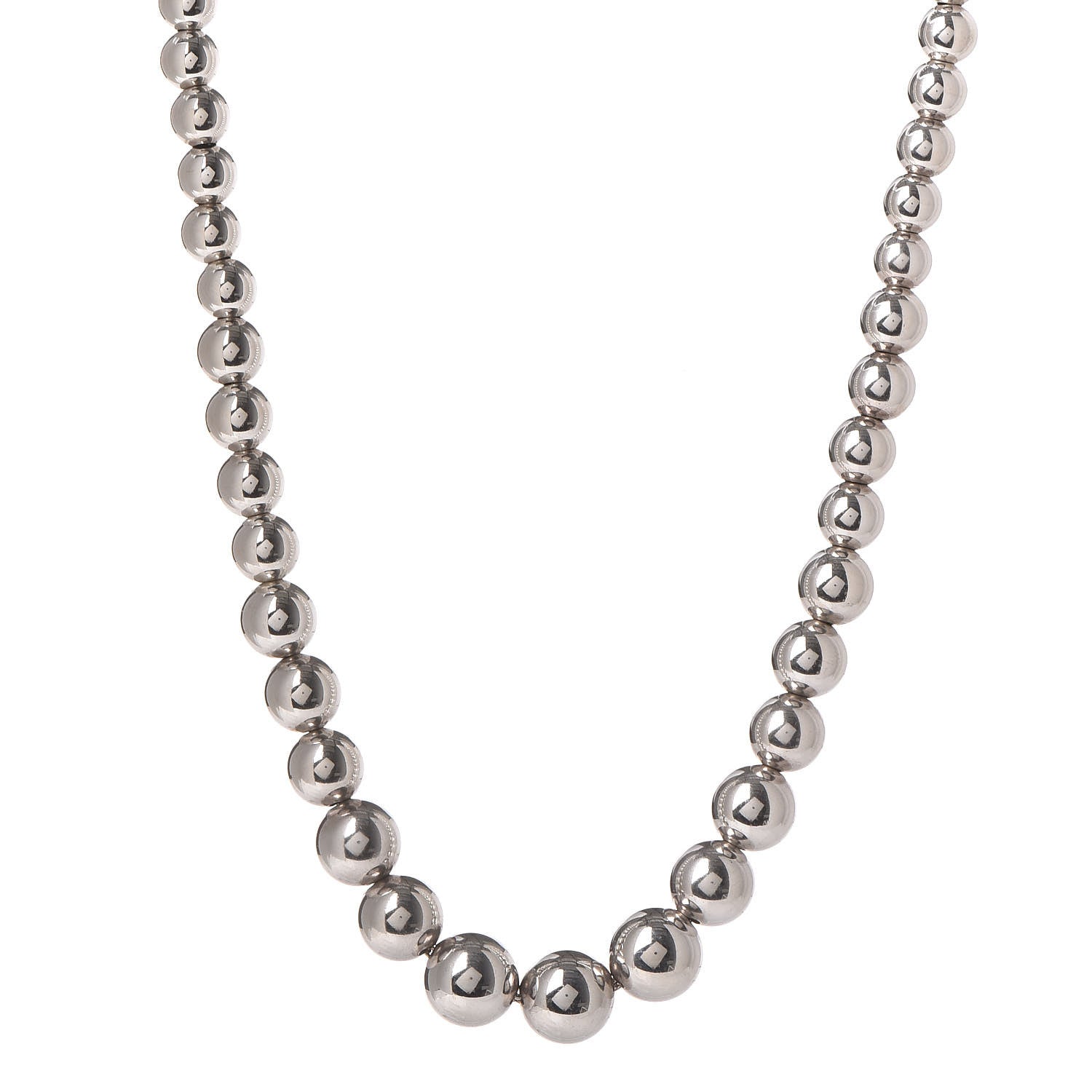Tiffany Sterling Silver HardWear Graduated Ball Necklace 1 of 7