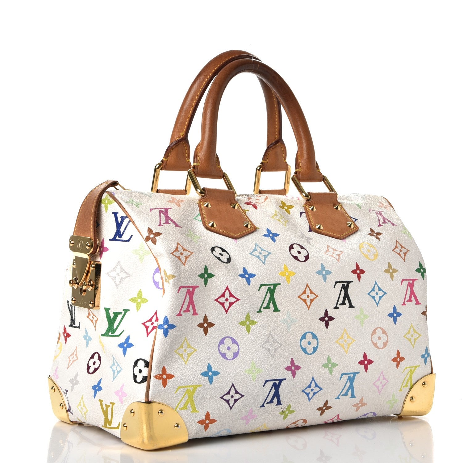 Louis Vuitton Monogram Multicolor Speedy 30 White 3 of 14