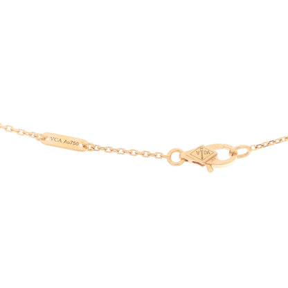 Van Cleef & Arpels 18K Rose Gold Carnelian Sweet Alhambra Pendant Necklace 4 of 6