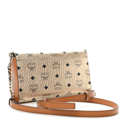 MCM Metallic Visetos Medium Millie Crossbody Bag Berlin Gold 3 of 10