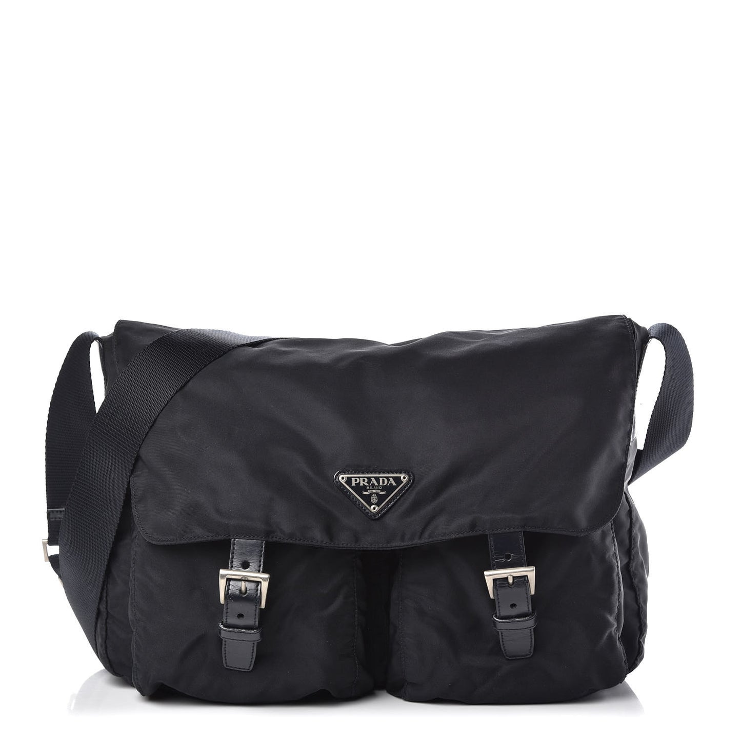 Nylon Vela Messenger Bag Blue