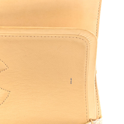 Chanel Tweed Quilted Medium Double Flap Beige Multicolor 12 of 14