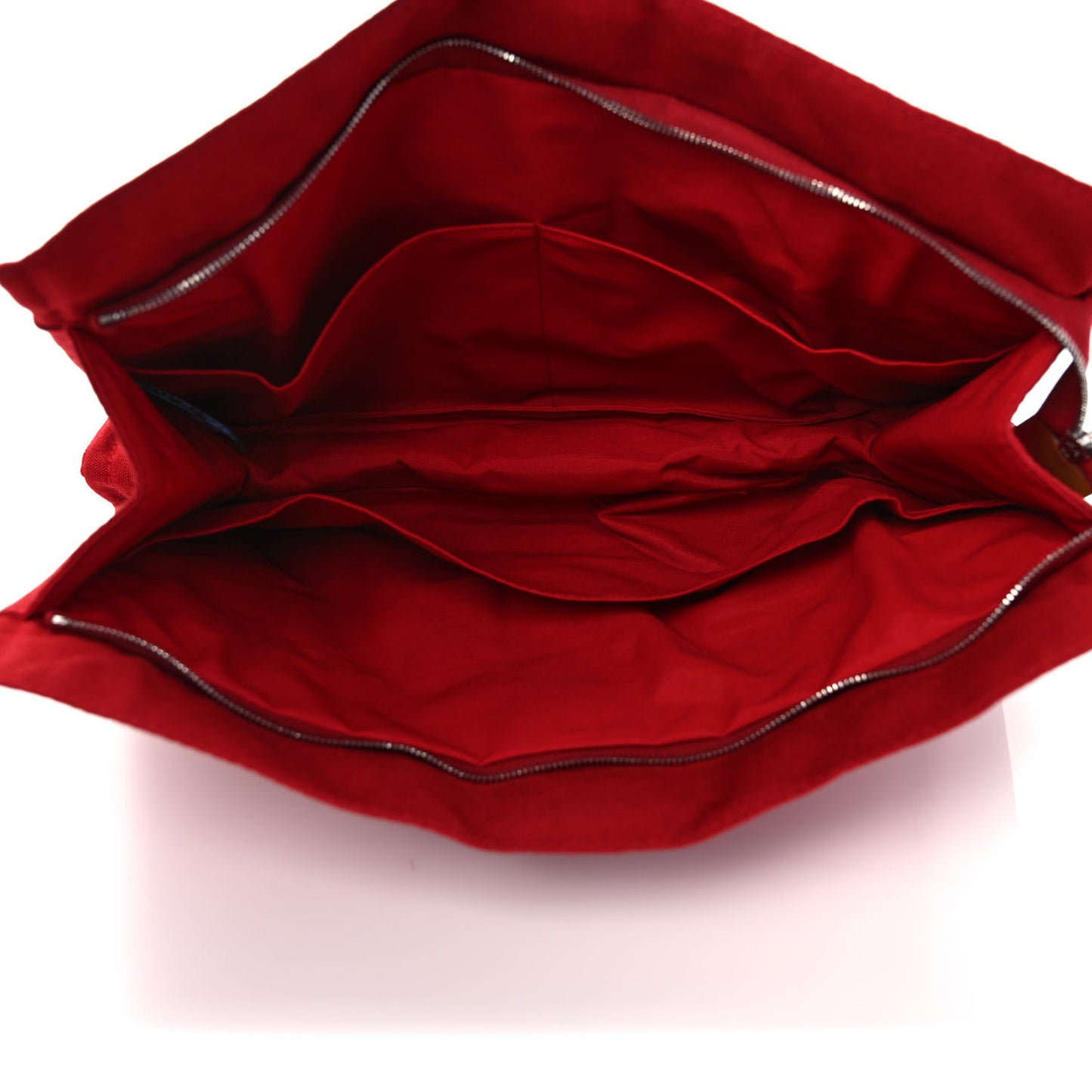 Cotton Canvas Herline Travel Cosmetic Pouch Red