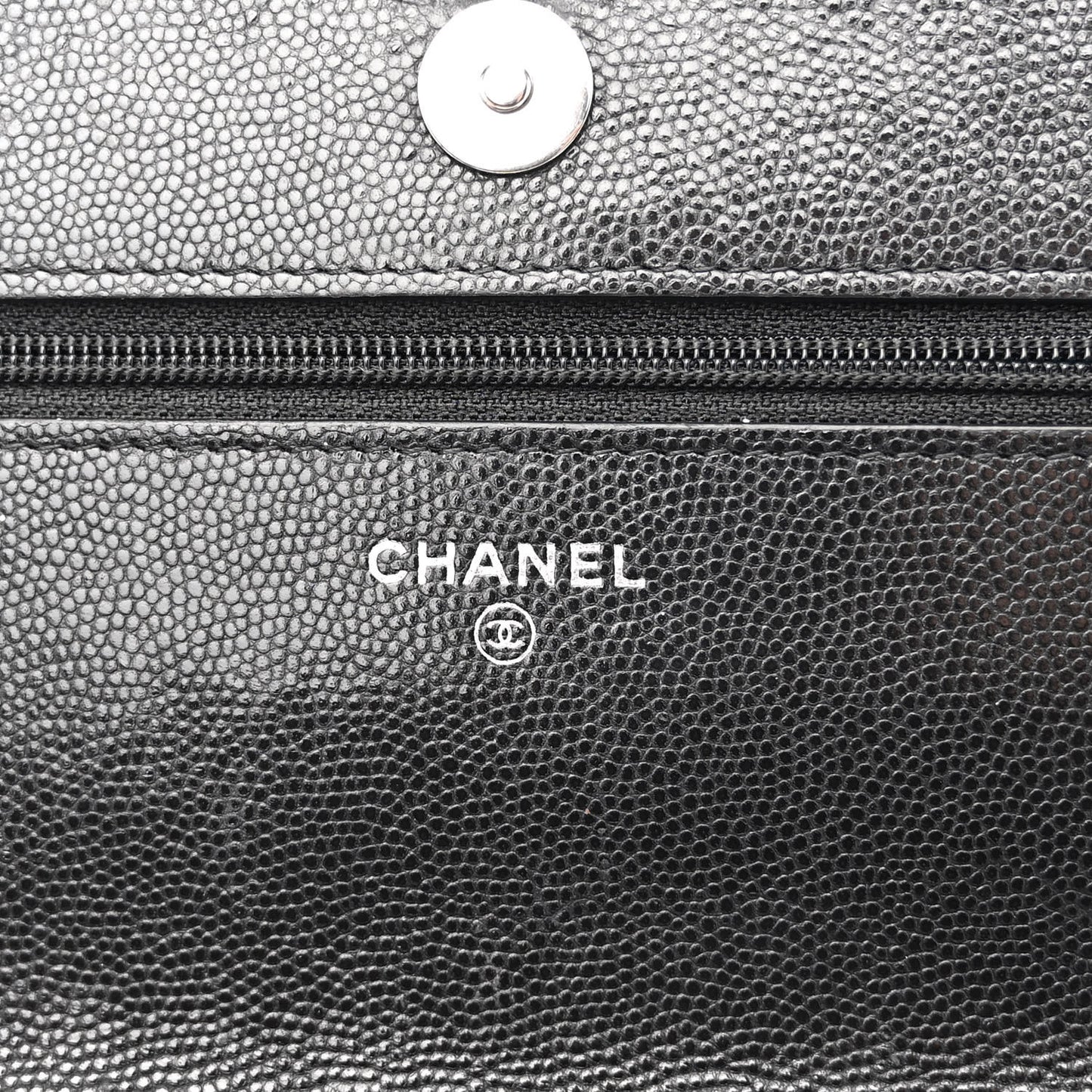 Caviar Quilted My Everything Wallet On Chain WOC Black