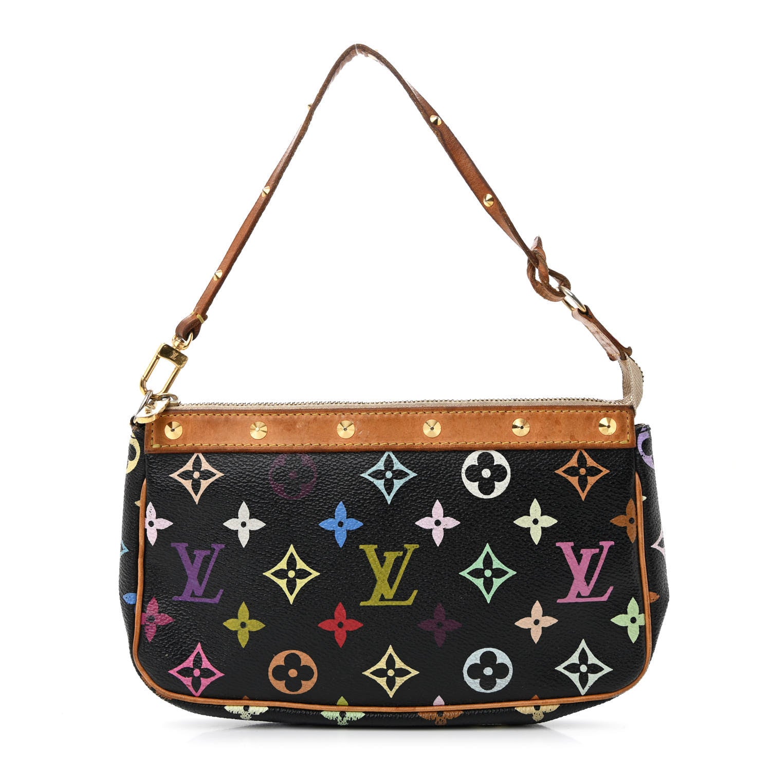 Louis Vuitton Monogram Multicolor Pochette Accessories Black 1 of 12