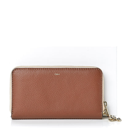 Chloe Grained Calfskin Baylee Long Zip Around Wallet Classic Tobacco 8 of 8