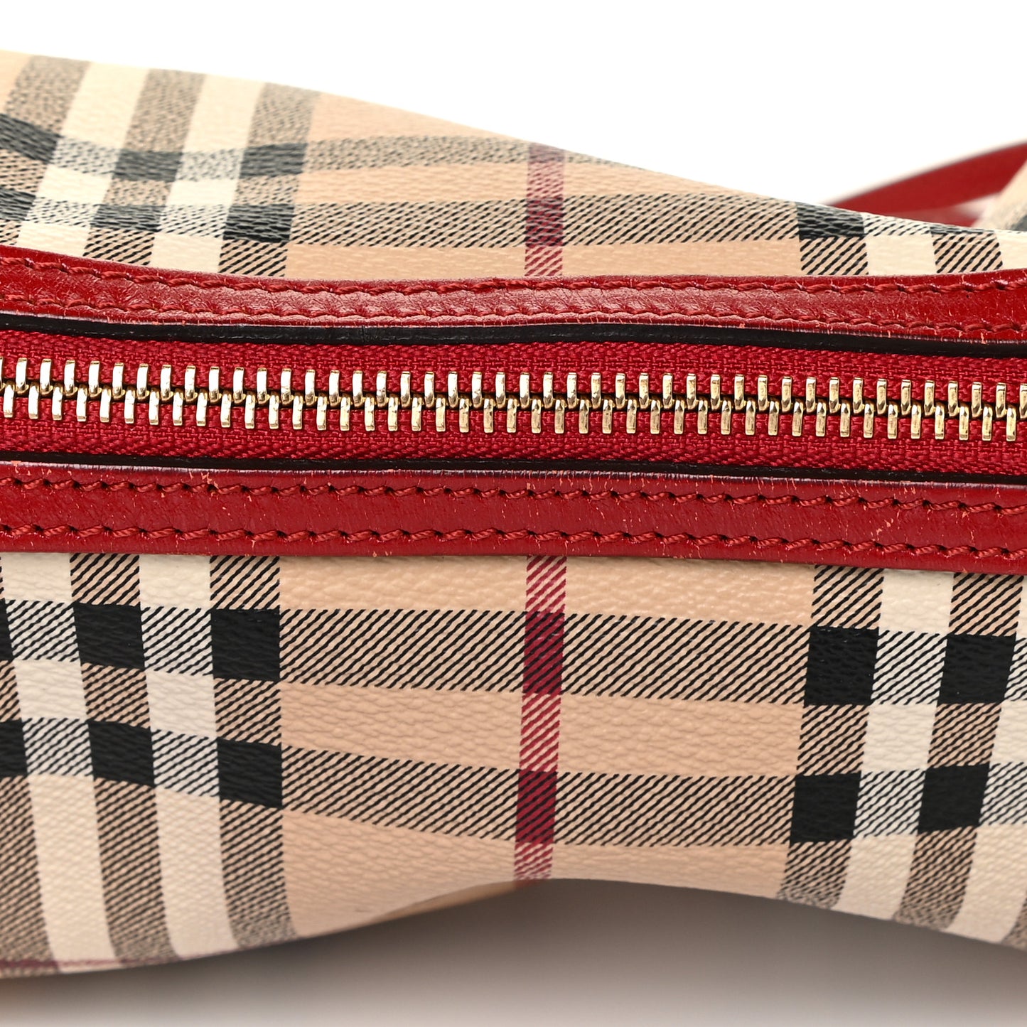 Haymarket Check Mini Blaze Crossbody Bag Red