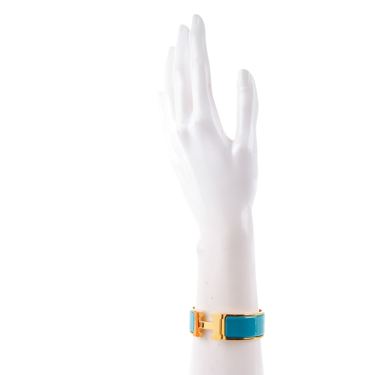 Enamel Wide Clic Clac H Bracelet PM Bleu Indien