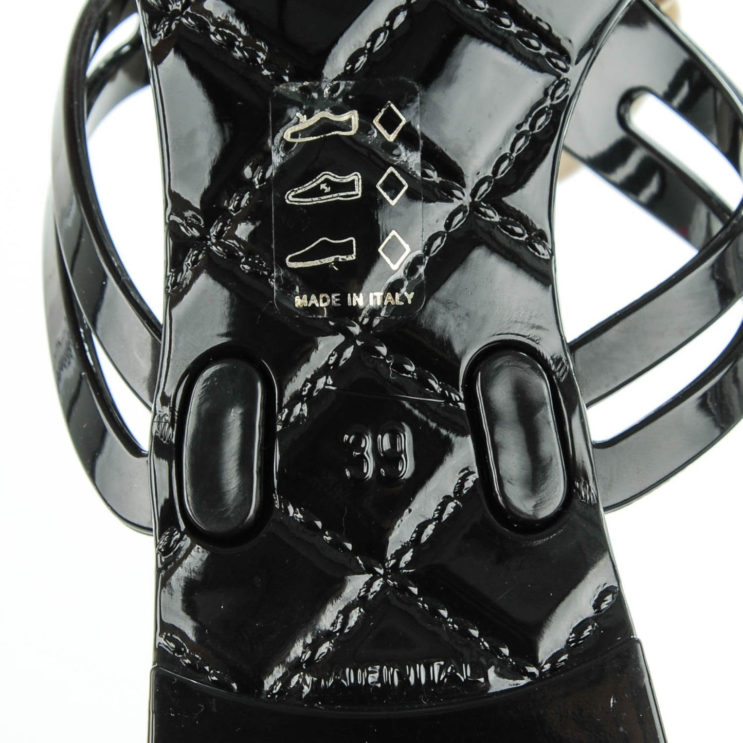 Jelly Camellia Thong Sandals 39 Black Ivory