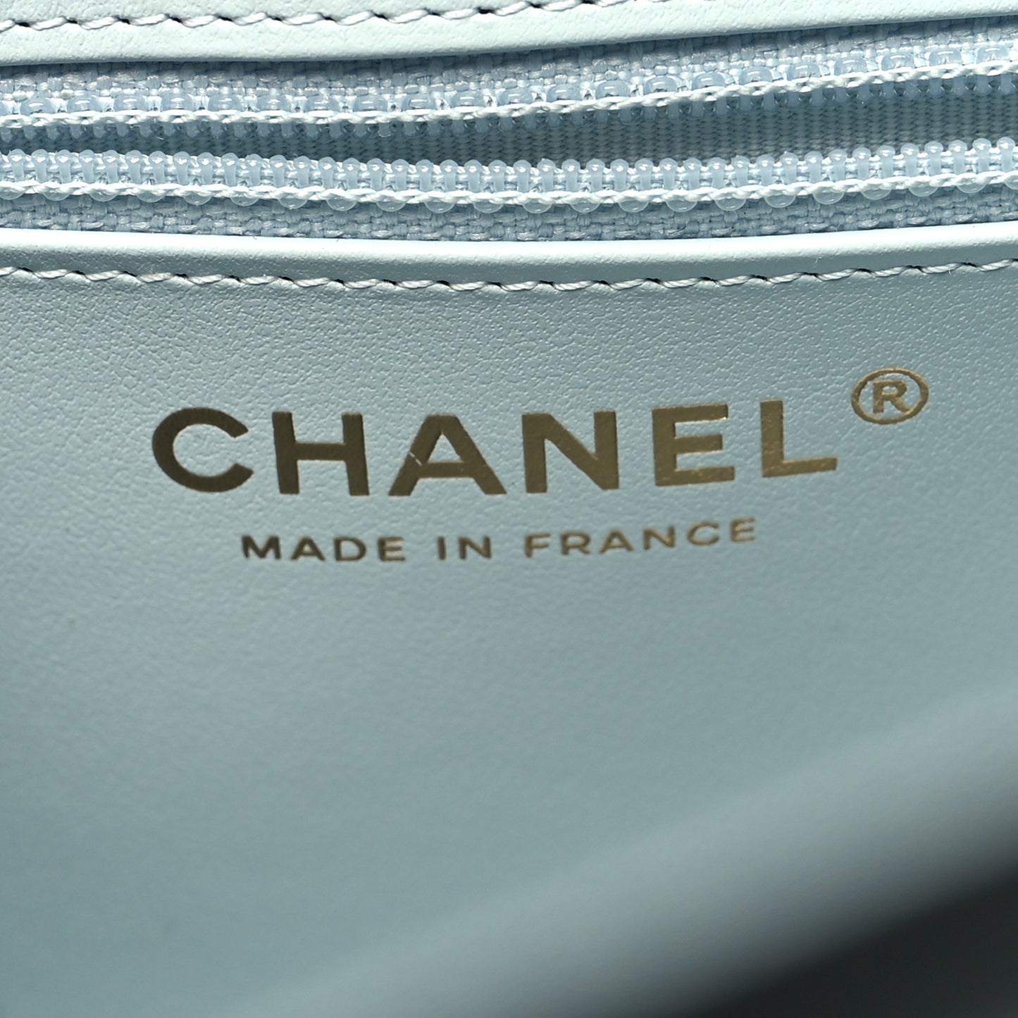 Shiny Aged Calfskin Quilted Nano Kelly Shopper Light Blue