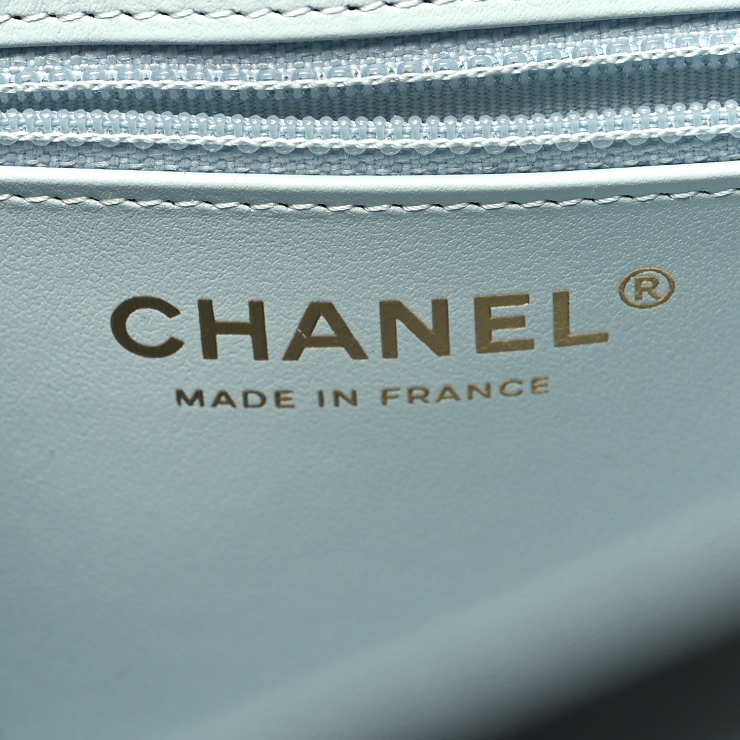 Chanel Shiny Aged Calfskin Quilted Nano Kelly Shopper Light Blue 6 of 11
