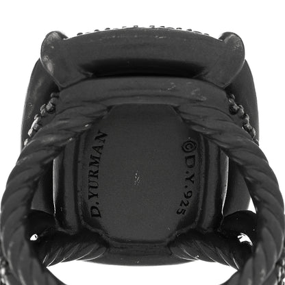 David Yurman Darkened Sterling Silver Gray Diamond Black Orchid 20mm Chatelaine Ring 54 6.75 4 of 4