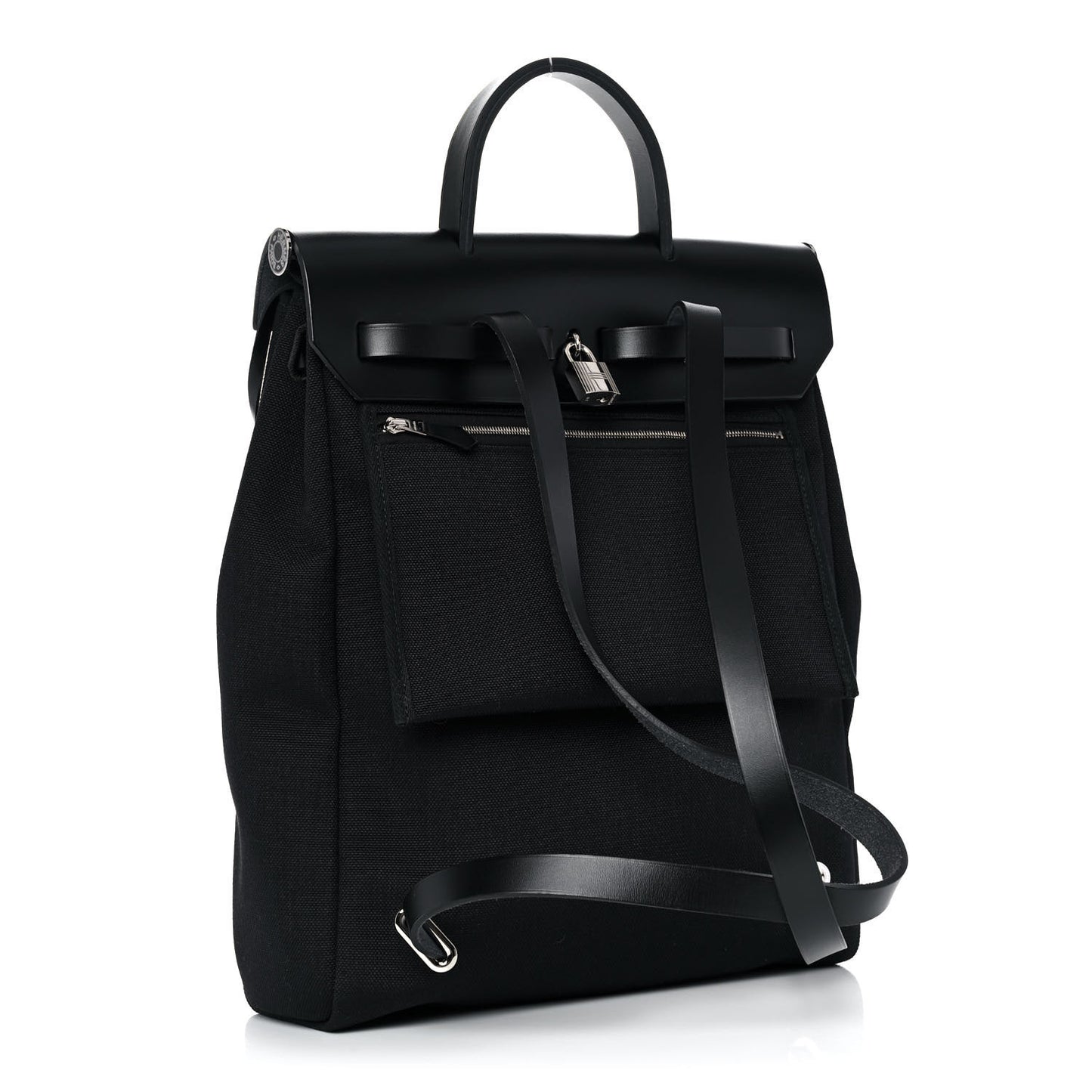 Military Toile Vache Hunter Herbag a Dos Zip Retourne Backpack Black