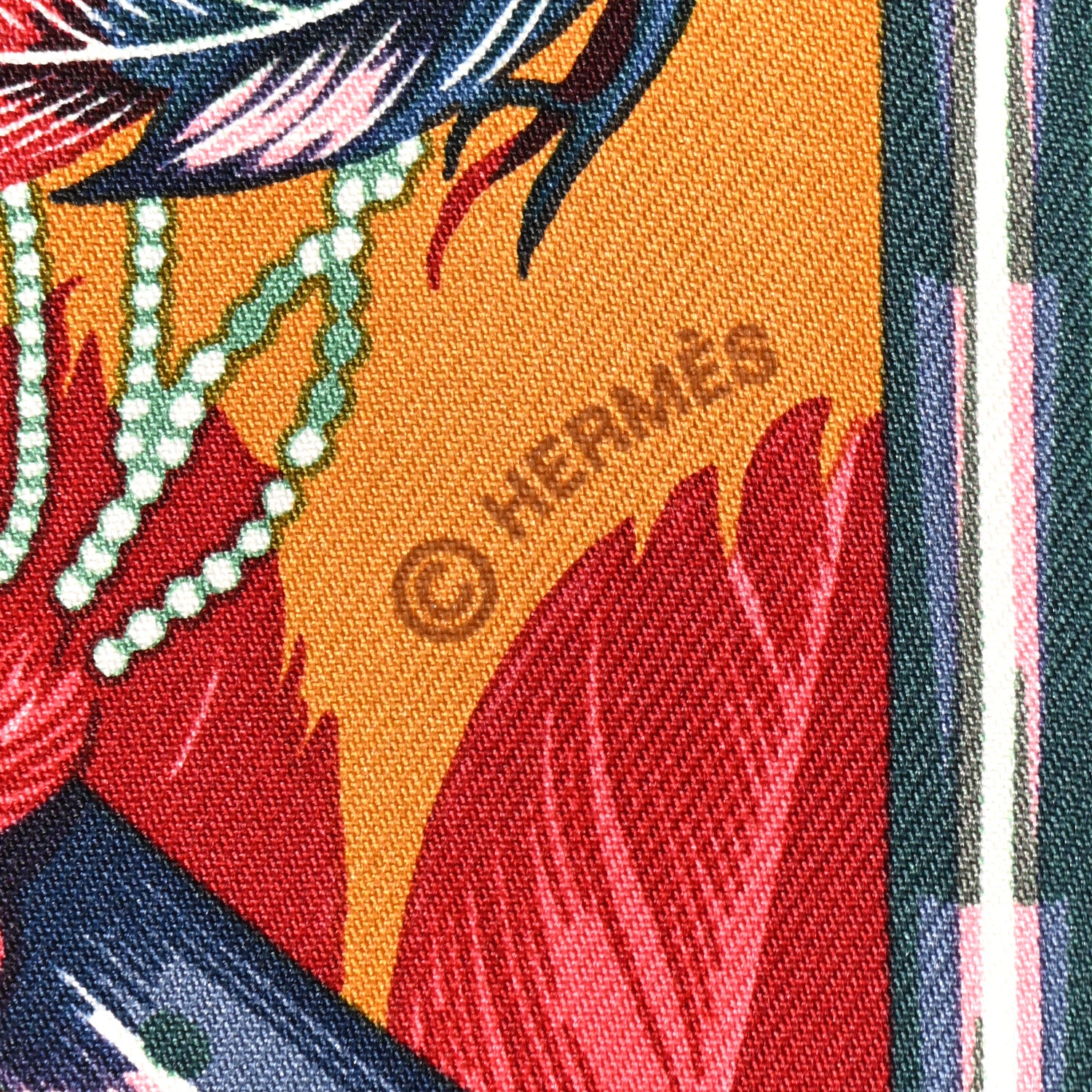 Hermes Silk Brazil Twilly 3 of 4