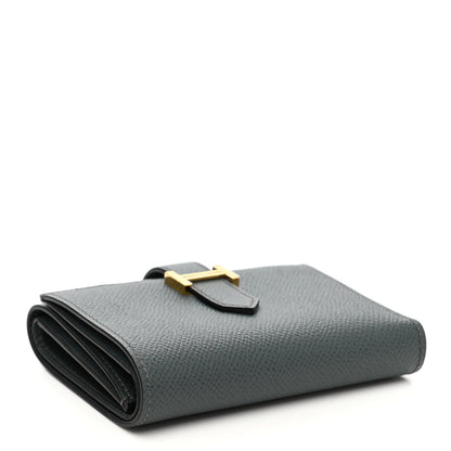 Hermes Epsom Tri-Fold Compact Bearn Wallet Bleu Orage 4 of 9