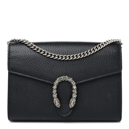Gucci Calfskin Mini Dionysus Chain Wallet Black 1 of 14