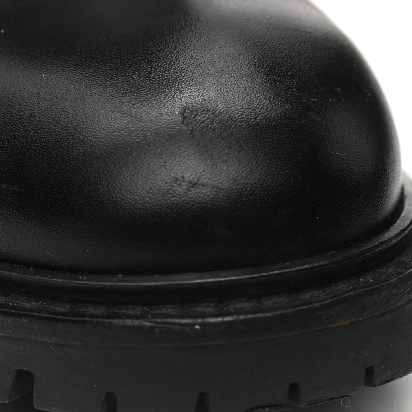 Calfskin Shearling Moto Boots 37 Black