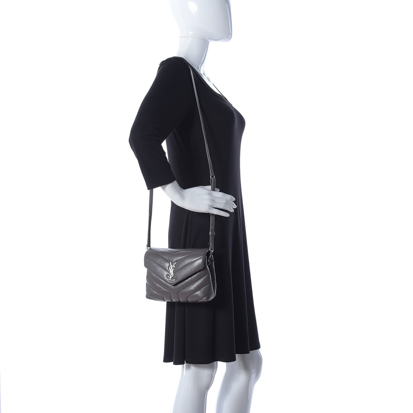 Calfskin Y Quilted Monogram Toy Loulou Crossbody Bag Storm