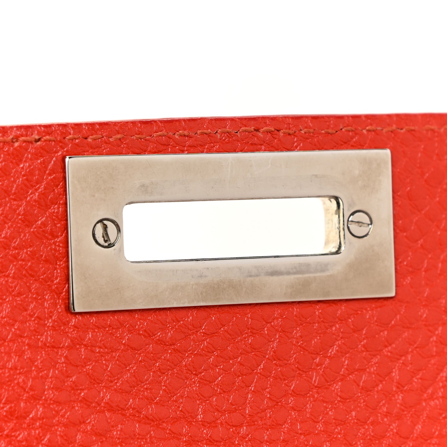 Grained Calfskin Sofia Satchel Red