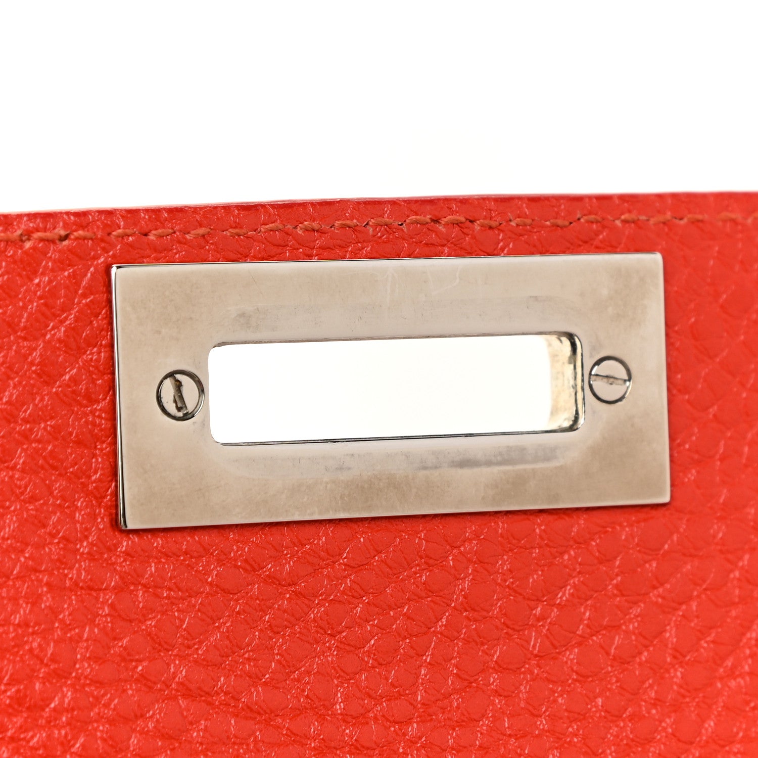 Salvatore Ferragamo Grained Calfskin Sofia Satchel Red 20 of 21