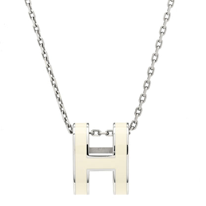 Hermes Palladium Pop H Pendant Necklace White 4 of 7