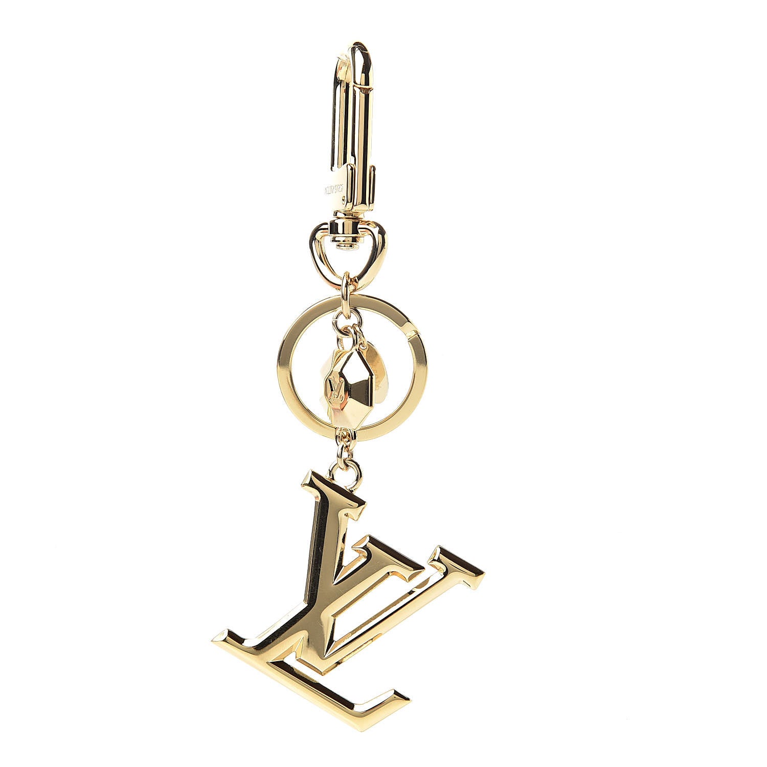 Louis Vuitton LV Facettes Bag Charm Key Holder Gold 1 of 4