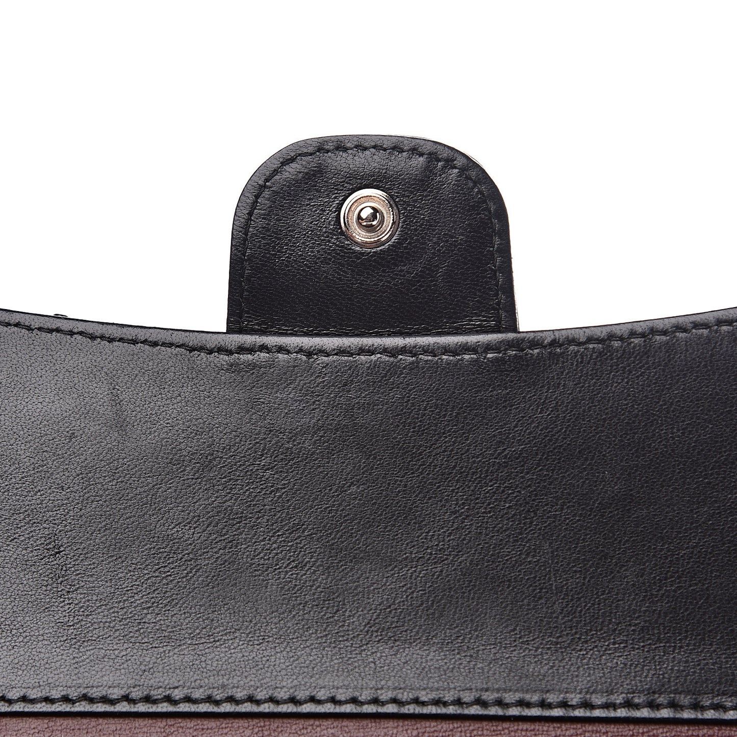 Lambskin Quilted Large Flap Wallet Black