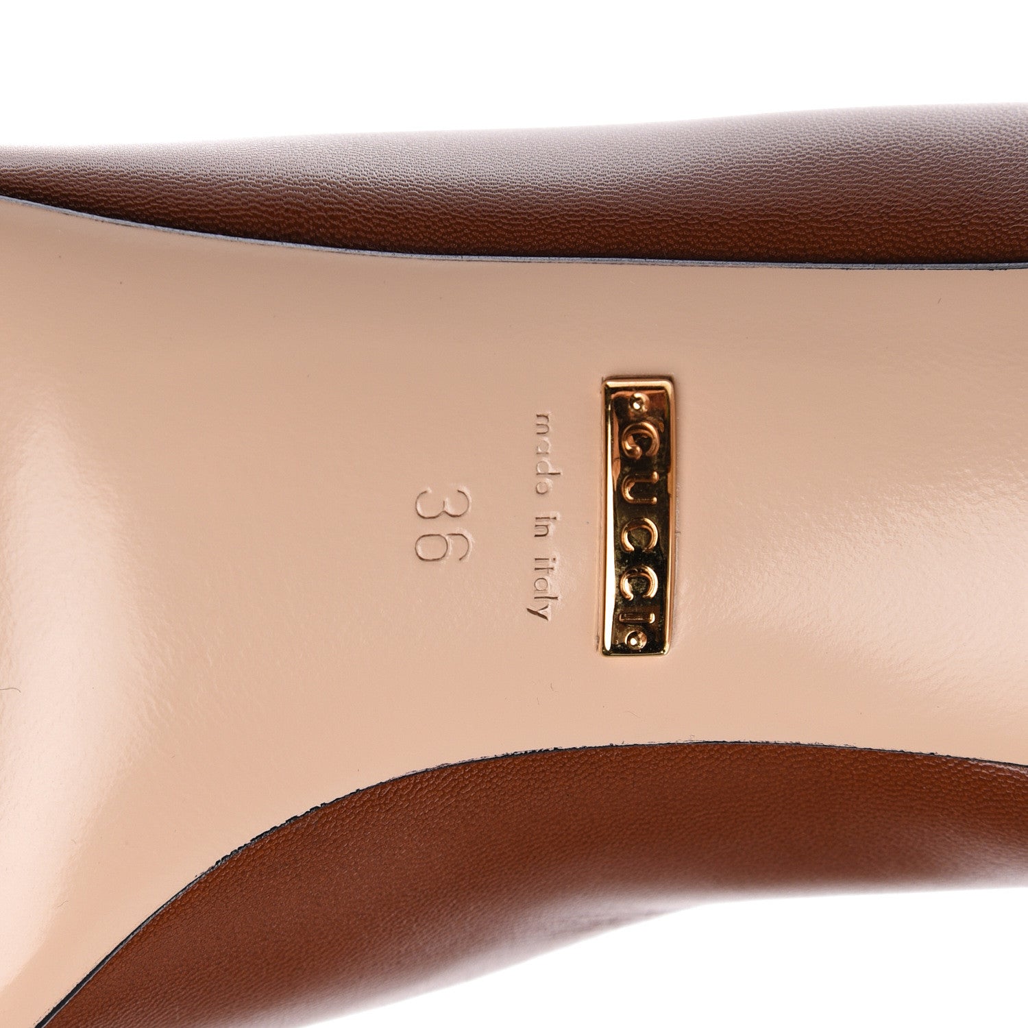 Gucci Malaga Kid Zumi 75mm Pumps 36 Brown Papaya 8 of 9