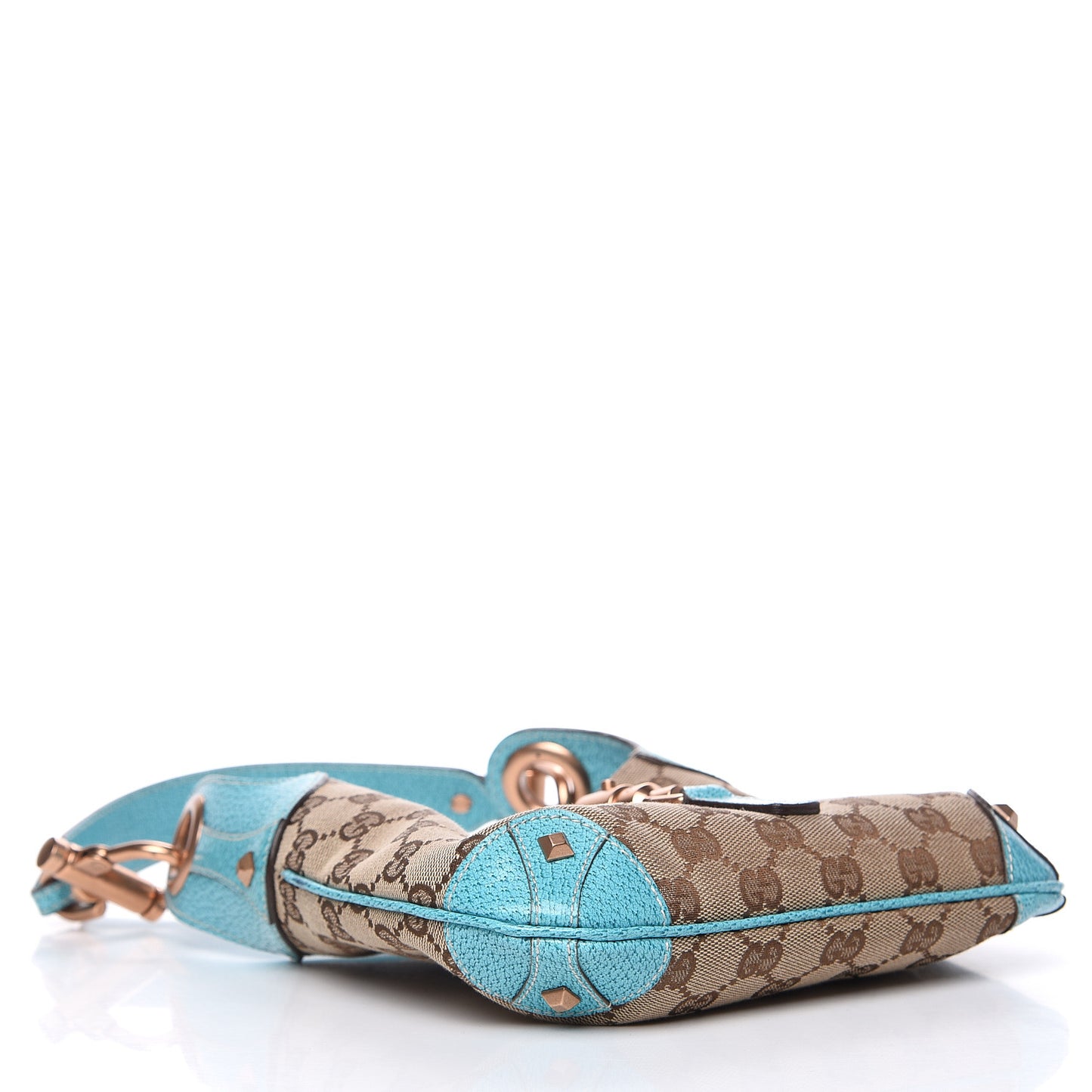 Monogram Mini Piston Lock Jackie O Hobo Blue