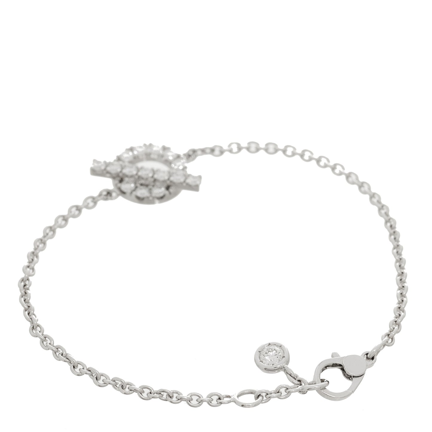 18K White Gold Diamond Finesse Bracelet XS