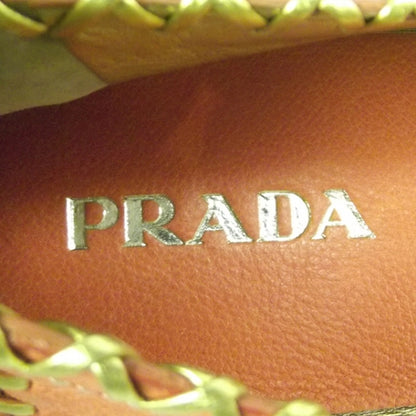 Prada Buffalo Stone Tiger Eye Flats 36.5 Papaya 8 of 8