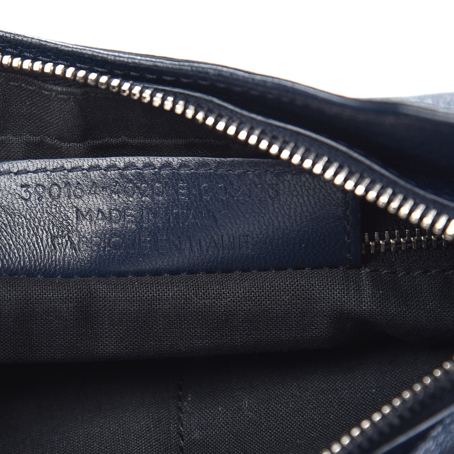 Balenciaga Chevre Silver Metallic Edge Hardware Hip Bleu Nuit 7 of 10