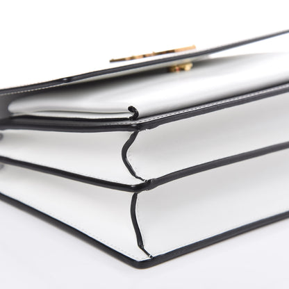 Saint Laurent Calfskin Bi-Color Medium Monogram Sunset Black Pearl White 8 of 9