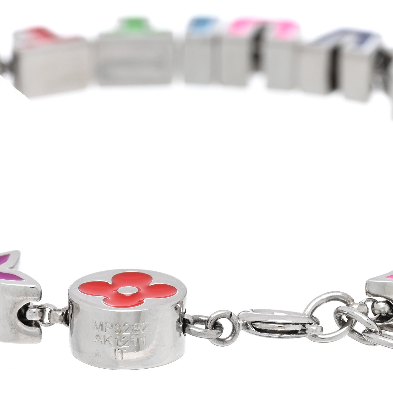 Louis Vuitton Metal Enamel Monogram Party Bracelet Multicolor 3 of 3