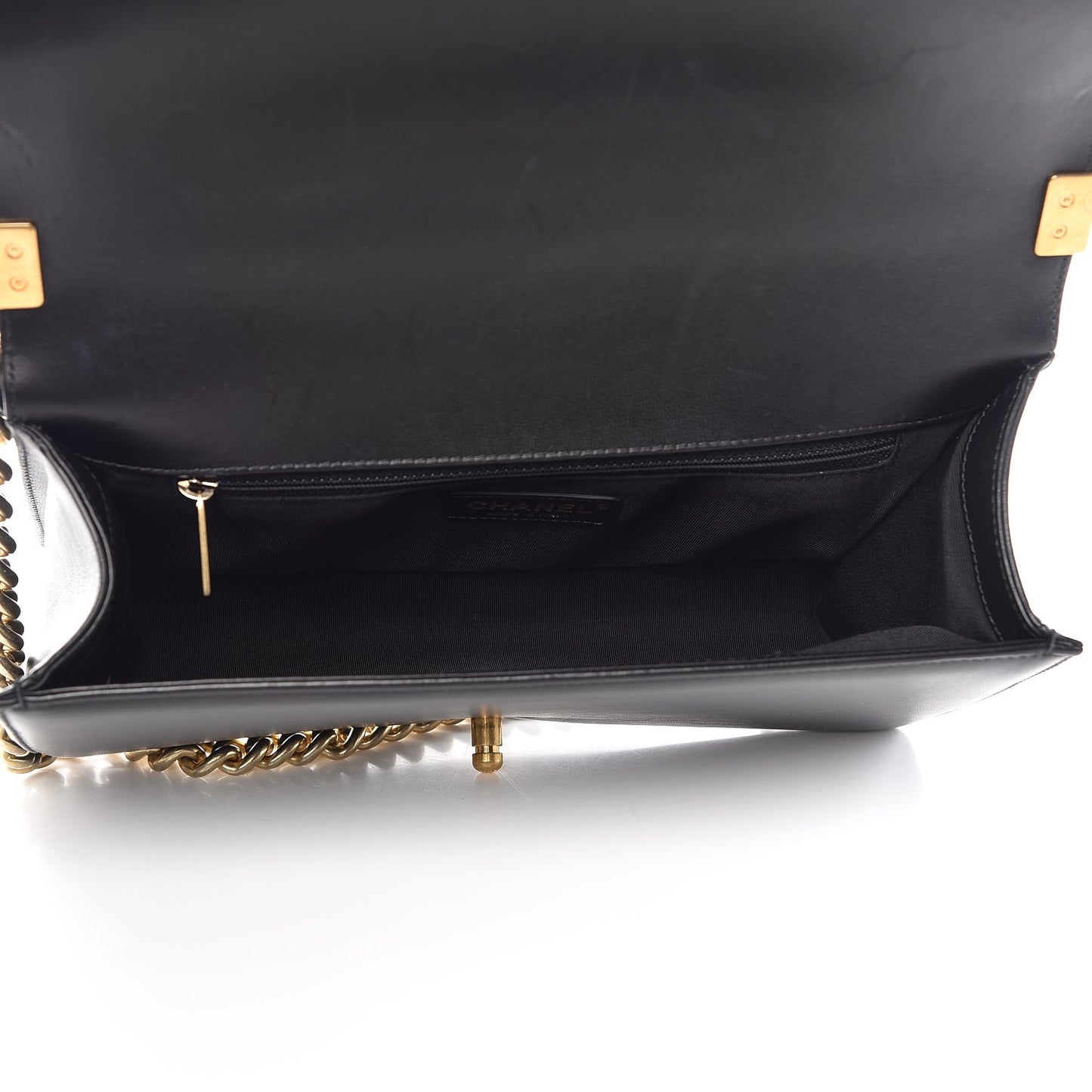 Lambskin Quilted New Medium Boy Flap Black