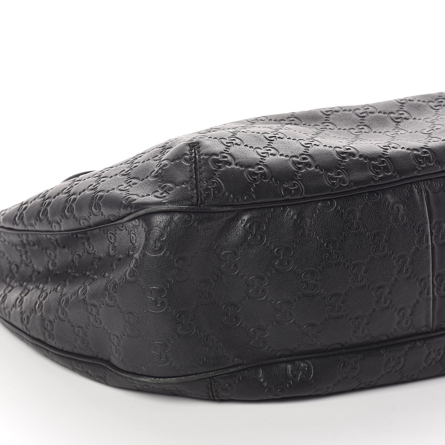 Gucci Guccissima Large New Ladies Web Hobo Black 9 of 10
