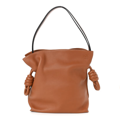 Loewe Calfskin Small Flamenco Knot Bag Caramel 1 of 10