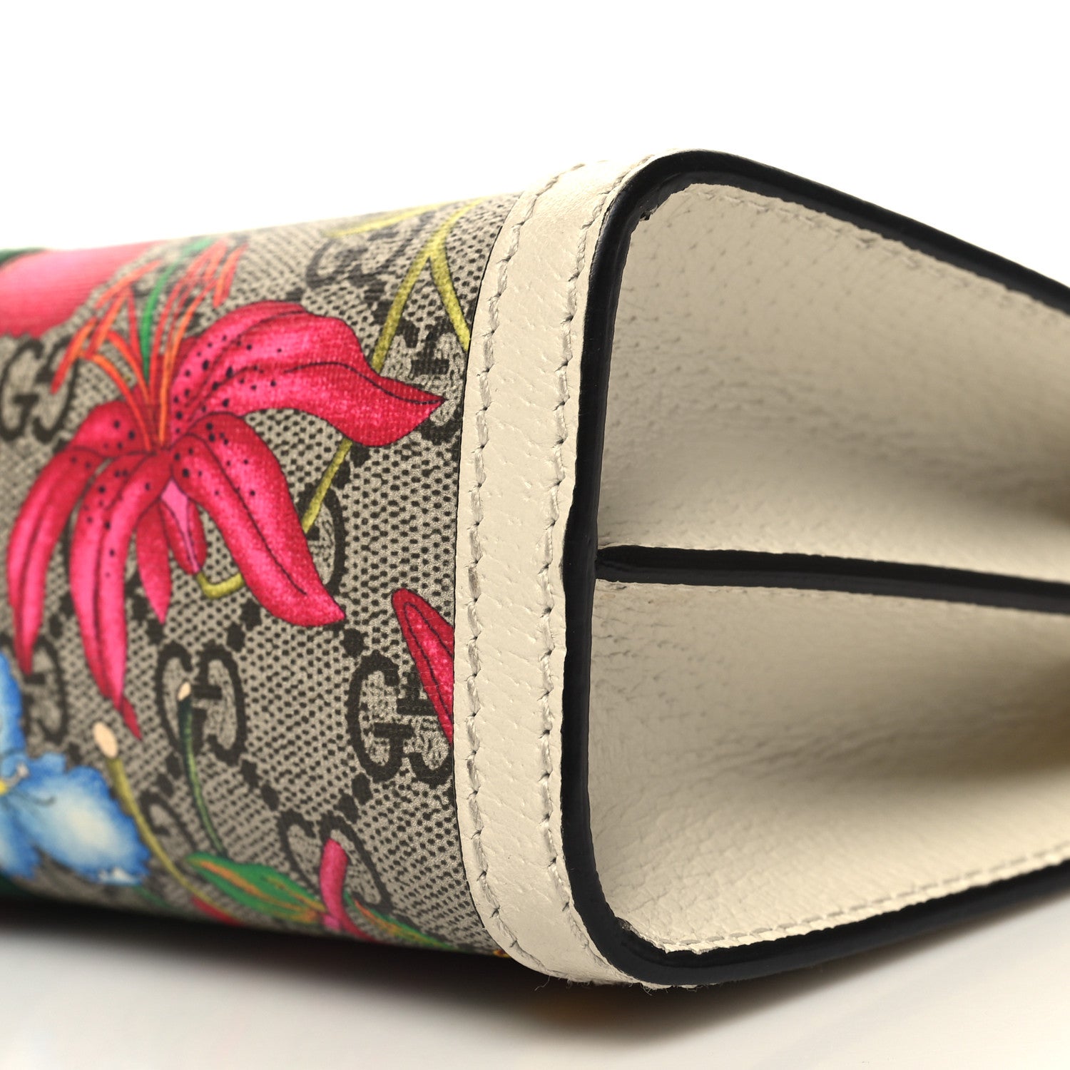 Gucci GG Supreme Monogram Flora Web Small Ophidia Chain Shoulder Bag White 11 of 11