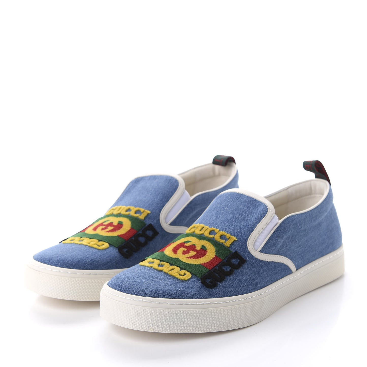 Kura Denim Logo Embroidered Mens Slip On Sneakers 12 Blue